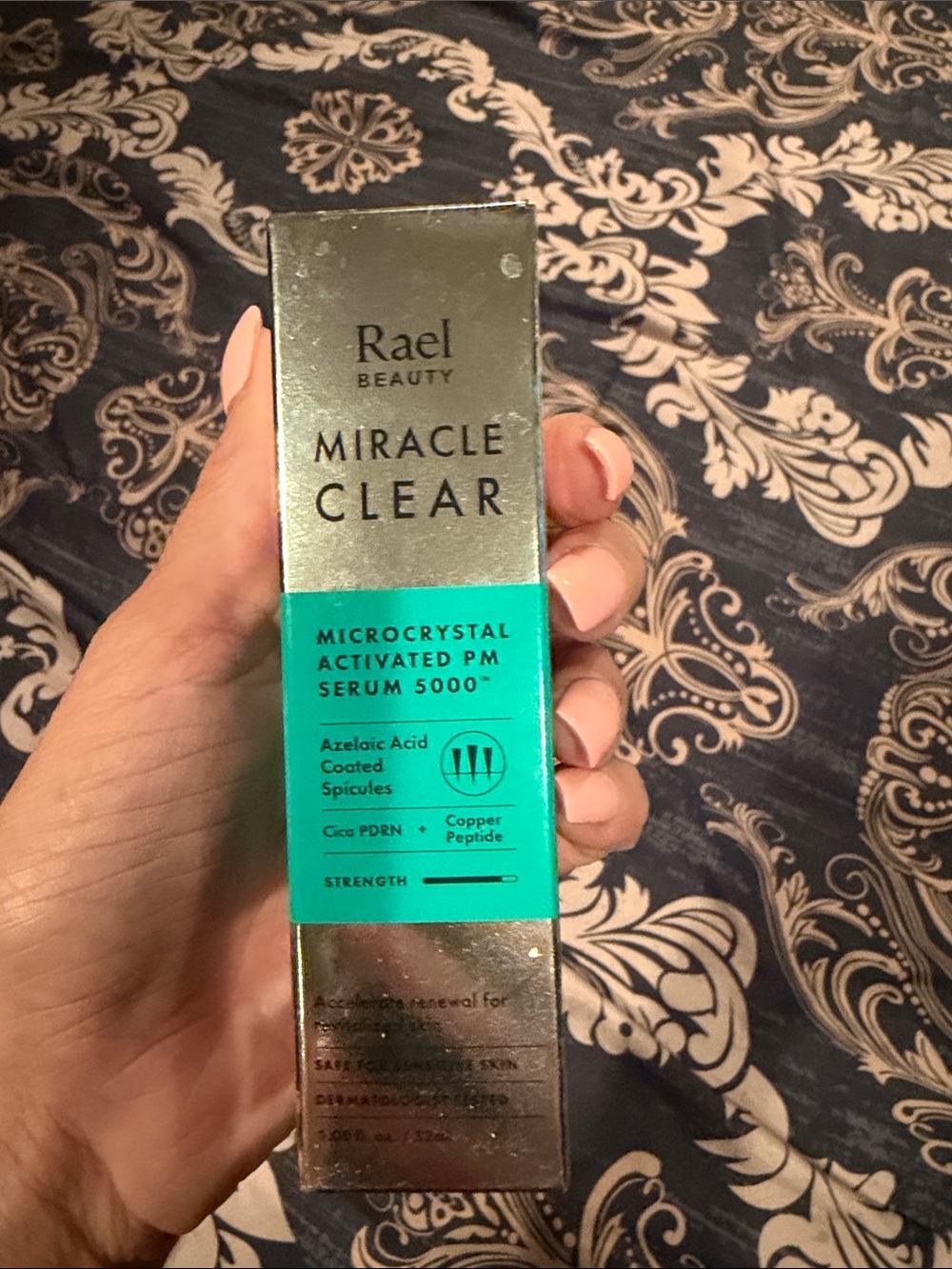 Rare Beauty Miracle Clear Microcrystal PM Serum - Teal and Silver Box